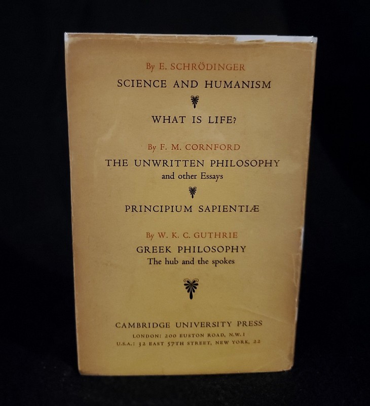 Nature and the Greeks By Erwin Schrodinger HCDJ 1954 gallery