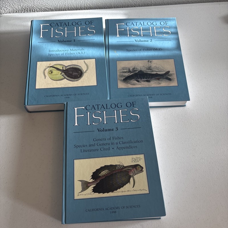 Catalog of fishes Volume 1-3 California acadeny of science 1998 hardcover