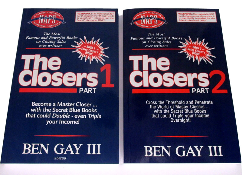 The Closers Parts 1 and 2 Books Two Book Set Sales Closer’s Bible Ben Gay III