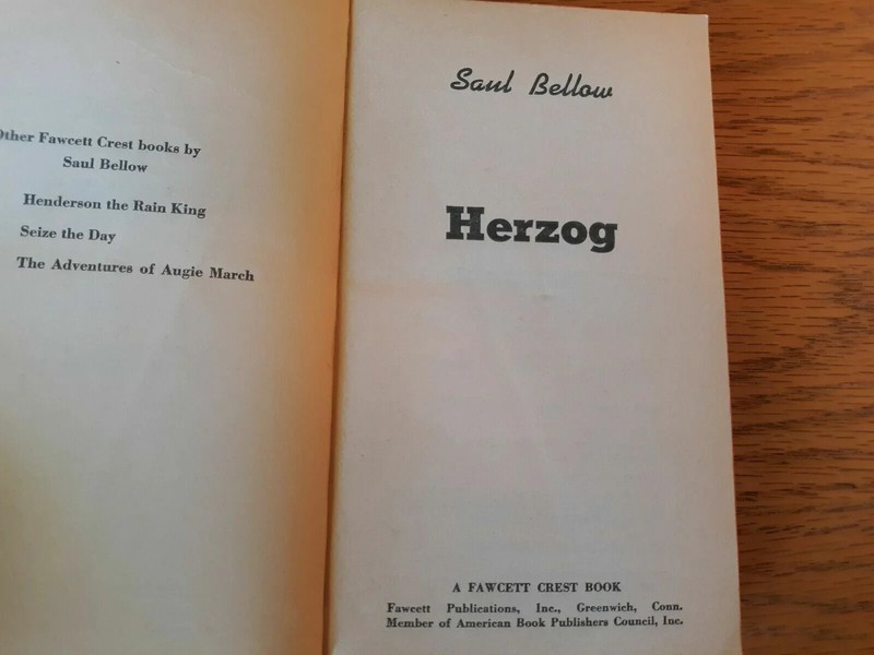 Herzog by Saul Bellow 1965 Paperback A Fawcett Crest Book gallery