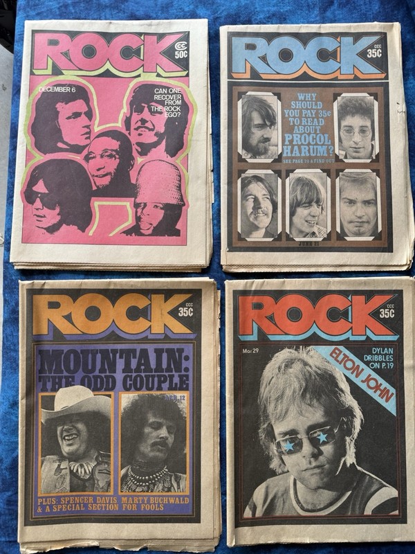 Rock Newspaper Magazines Lot – Mar,Apr, Jun, Dec 1971 Elton, Dylan, Procol Harem
