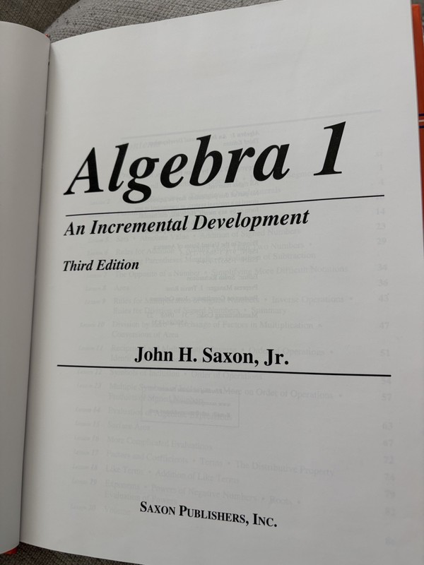 Algebra 1, Grades 9-12 : An Incremental Development by John H. Saxon (Hardcover) gallery