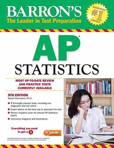 Barron’s AP Statistics – Paperback, by Sternstein Ph.D. Martin – Very Good t