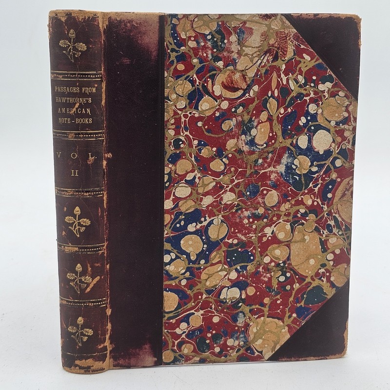 Hawthorne American Note-Books Vol II 1881 Half Leather