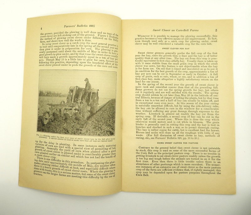 3 Issues 1919 to 1924 U.S. Dept. of Agriculture Bulletin Clover Production gallery