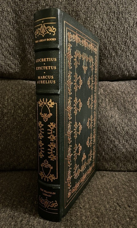 Franklin Library Lucretius Epictetus Marcus Aurelius Western World Series