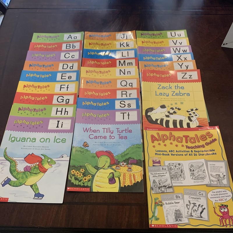 Scholastic AlphaTales Book Set - 24 Books, missing 0 and P. With Teaching Guide gallery