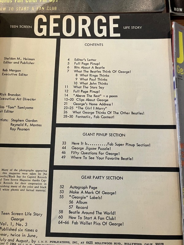 Lot of 4 Teen Screen Life Story Beatles Fan Magazines John Paul George Ringo gallery