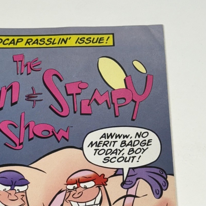 Vintage 1994 Ren And Stimpy Show Comic Book Marvel Issue 23 Nickelodeon Wrestle gallery