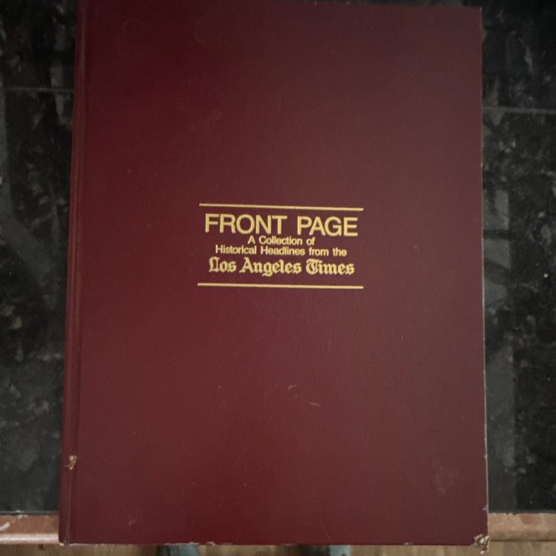 Harry N. Abrams Front Page Hardcover by Digby Diehl Americana Headlines
