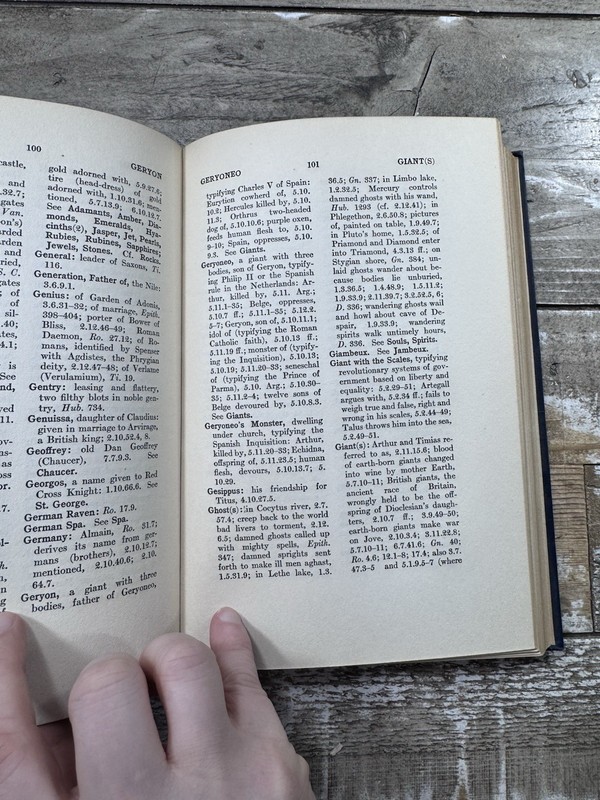 1919 Antique Index “A Subject-Index to the Poems of Edmund Spenser” Whitman gallery