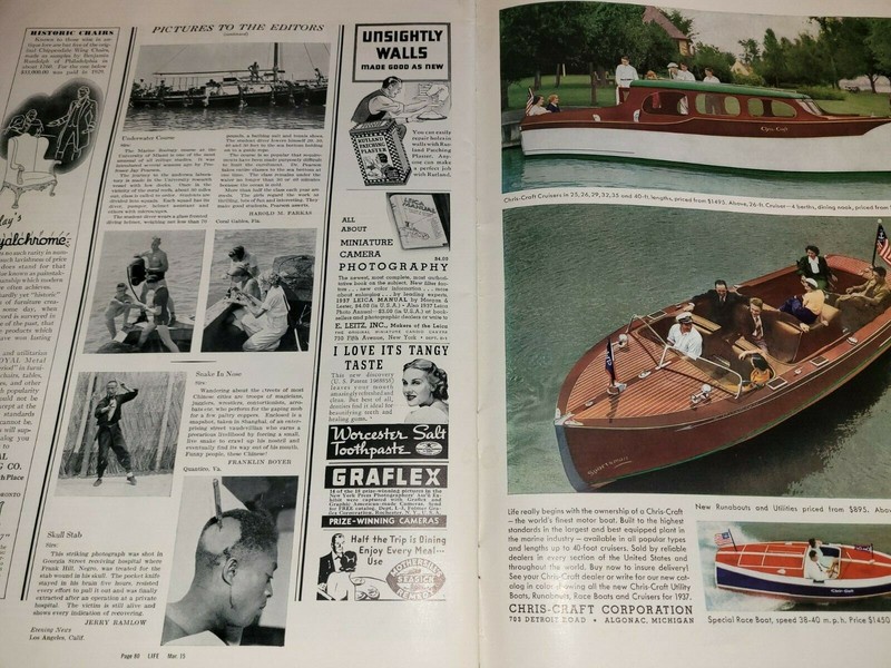 March 15, 1937 LIFE Magazine King Crown swords 1930s Advertising FREE SHIP 3 gallery