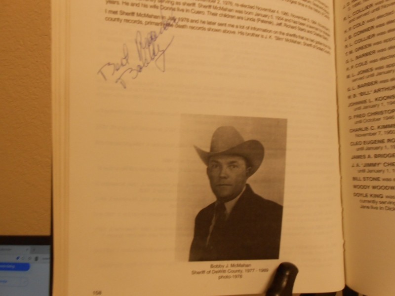 1989 Texas County Sherriffs HC By Sammy Tise 594 pages Signed And Inscribed gallery