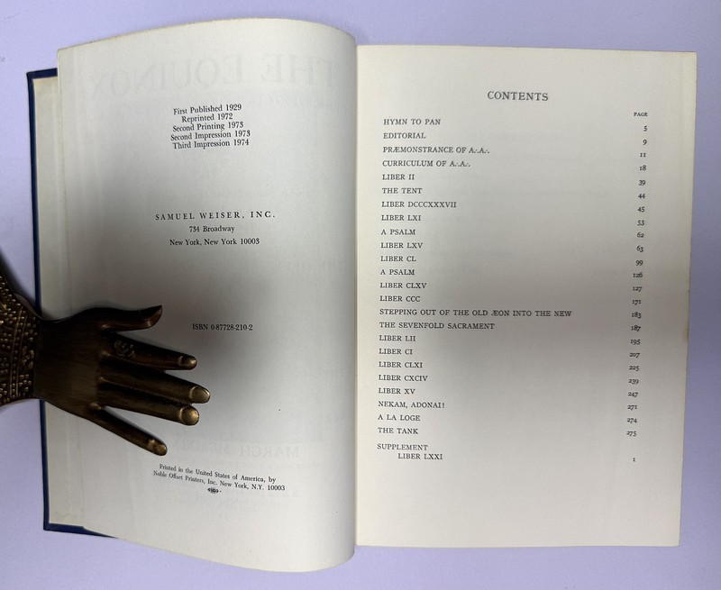 The Equinox Vol. 3, No.1 (The Blue Equinox) Weiser 1974 gallery