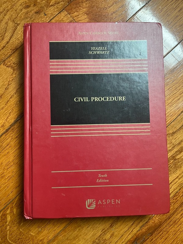 Civil Procedure (Aspen Casebook) – Hardcover By Stephen C. Yeazell – GOOD
