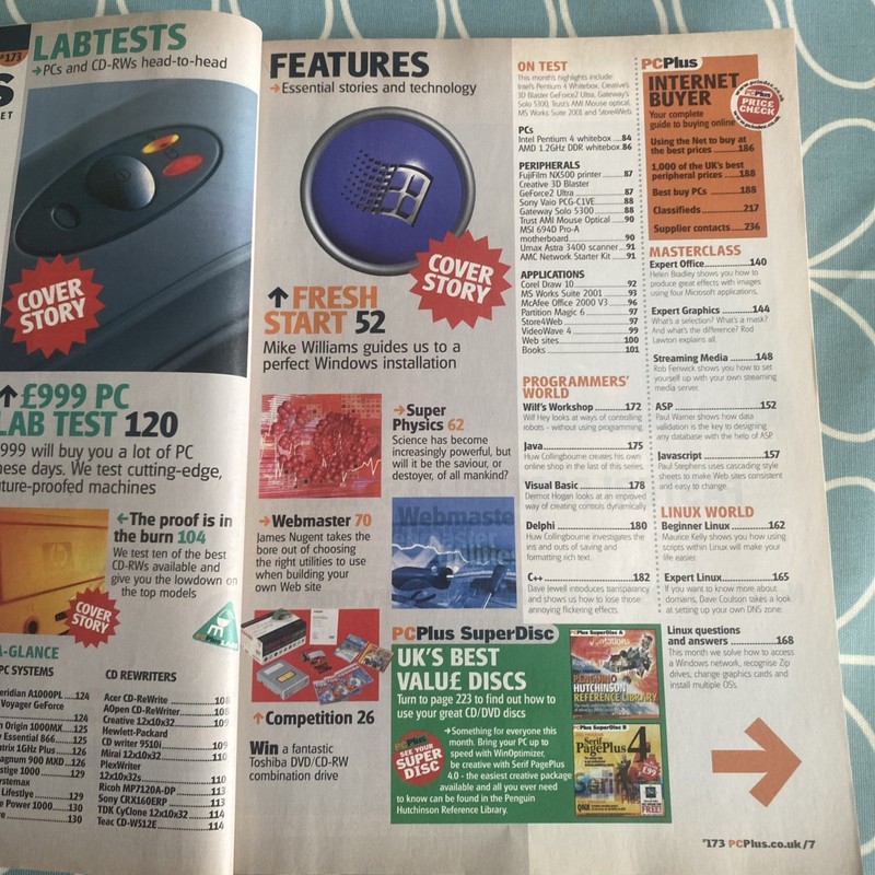 PC-Plus Magazine February 2001 #173 - 244 pages VGC Athlon DDR windows power PCs gallery