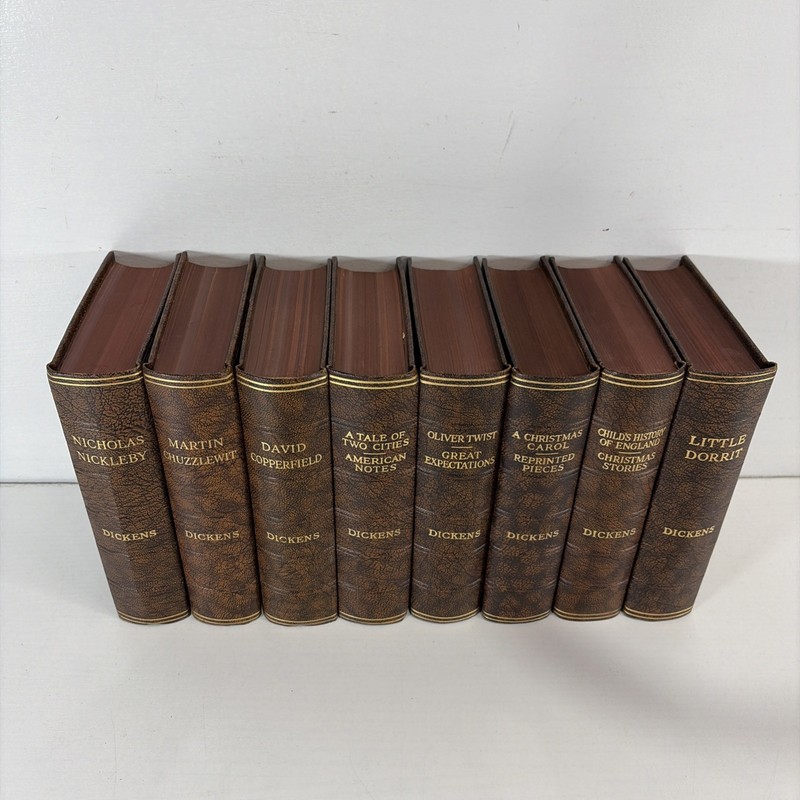 Charles Dickens Series Of 15 Leather Bound Books Odhams Press Limited gallery