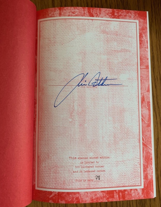 Battle Ground Signed Limited Edition by Jim Butcher Subterranean #78 of 500