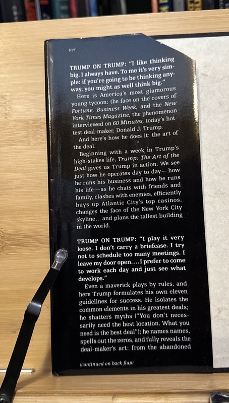 The Art of the Deal - Donald Trump (1987, Hardcover) First Edition/4th Print, G gallery