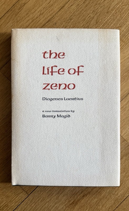 Rare Book by Barry Magid The Life of Zeno by Diogenes Laertius.