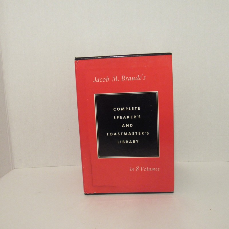 Jacob M. Braude’s COMPLETE SPEAKER’S AND TOASTMASTER’S LIBRARY in 8 Volumes 1980