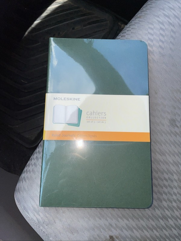Cashier Journals: Moleskine Cahier Journal (Set of 3), Large, Ruled, Reef Green
