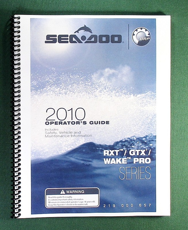 2011 SeaDoo GTS / GTI / WAKE Series Operator’s Manual w/ Protective Covers
