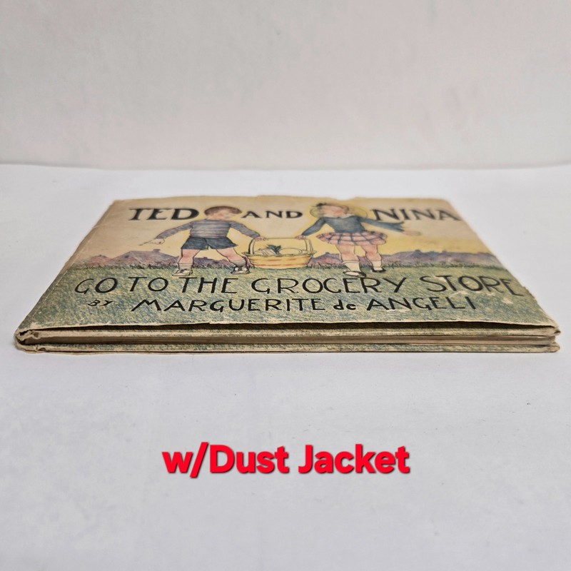 1938 Ted and Nina Go To The Grocery Store UNUSUAL! ~ Marguerite de Angeli Signed gallery