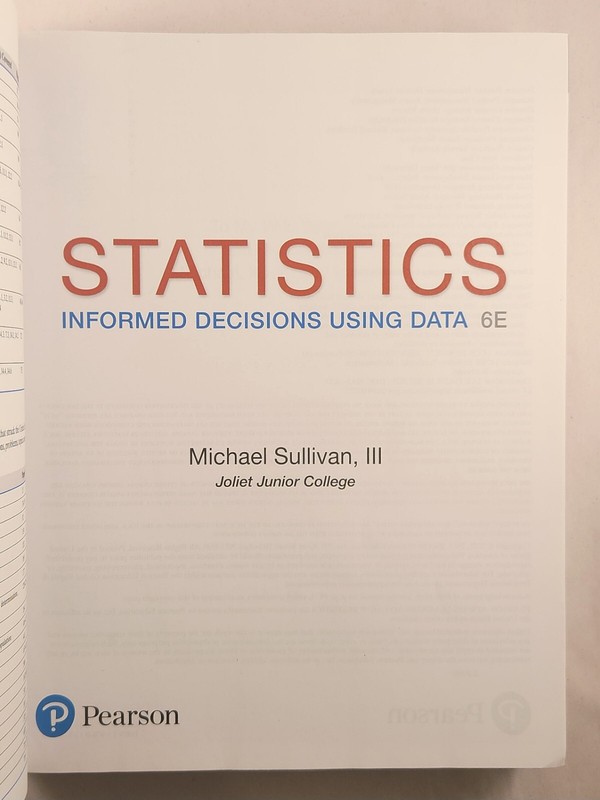 Statistics: Informed Decisions - Paperback, by Sullivan III Michael Rental ed gallery