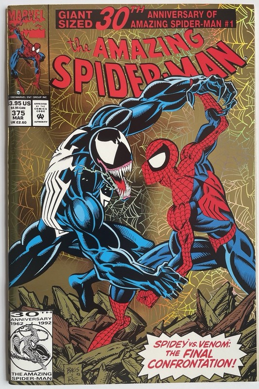 Amazing Spider-Man #375 (1993) Venom Appearance Gold Foil Cover