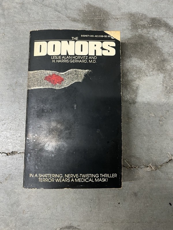 The Donors Leslie Alan Horvitz 1982 Vintage Paperback Book