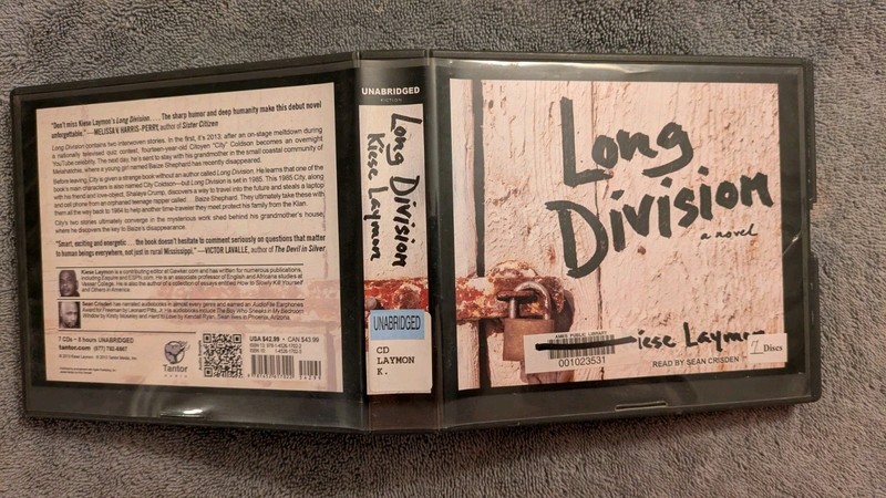 Kiese Laymon, LONG DIVISION, Ex-Library Audiobook, 2013, Tantor Audio, 7 CDs gallery