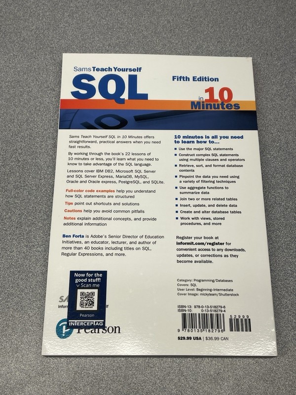 SQL in 10 Minutes a Day, Sams Teach Yourself gallery