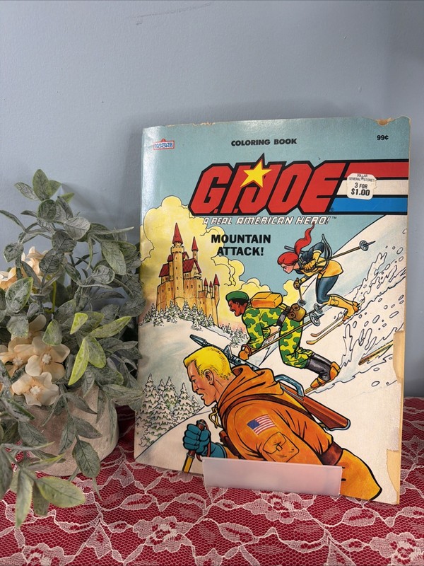 Vintage 1984 G.I. Joe «Mountain Attack!» Coloring Book