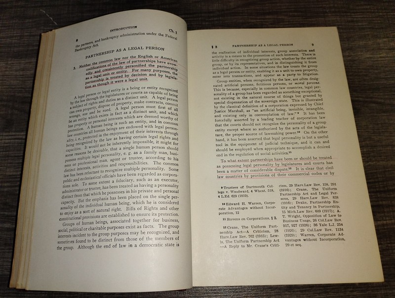 Crane on Partnership Hornbook Series Hardcover Law Book West Publishing Co. 1938 gallery