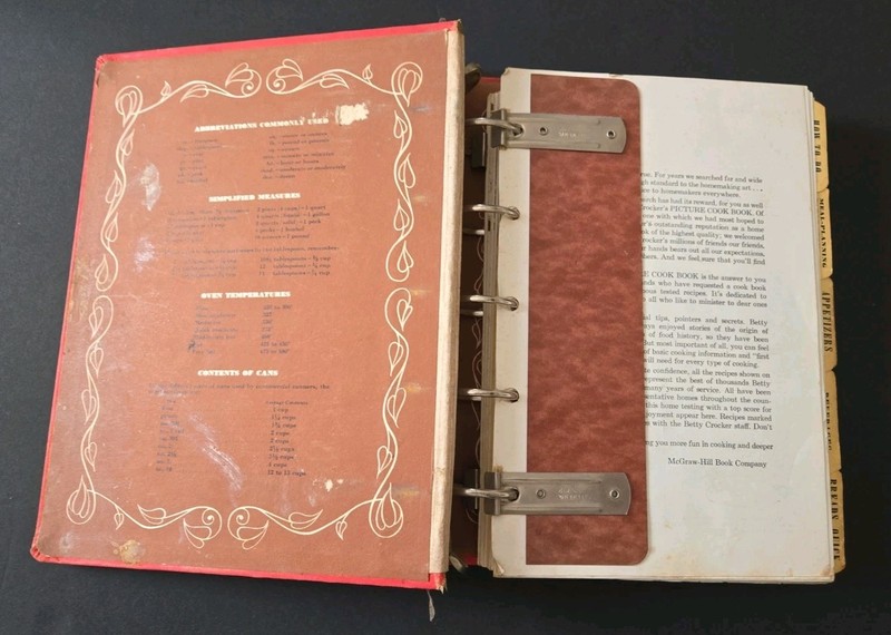 Vintage 1950 Betty Crocker's Picture Cook Book First Edition 5-Ring Binder Text gallery
