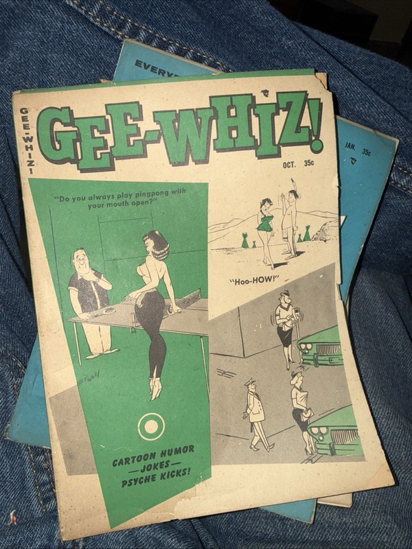Vintage Gee-Whiz Pulp Magazine Humorama Magazine October 1961 Issue Bagged