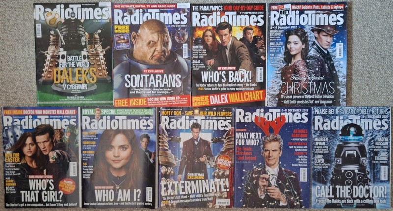 Radio Times Lot of 9 different issues Doctor Who covers EXCELLENT CONDITION