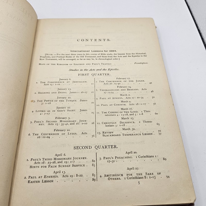 International Sunday School Lessons For 1884 Handbook By Mrs. Wilbur Crafts gallery