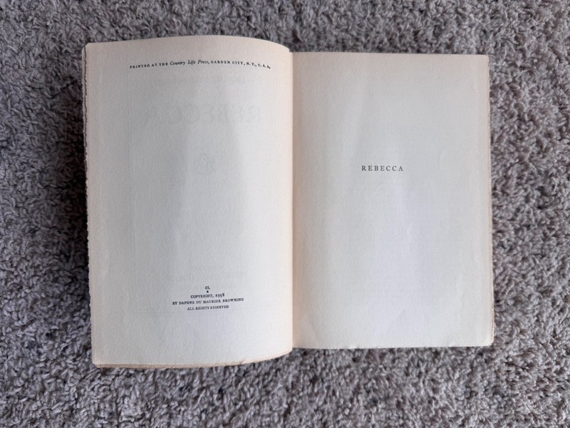Rebecca by Daphne Du Maurier 1938 1st Edition gallery