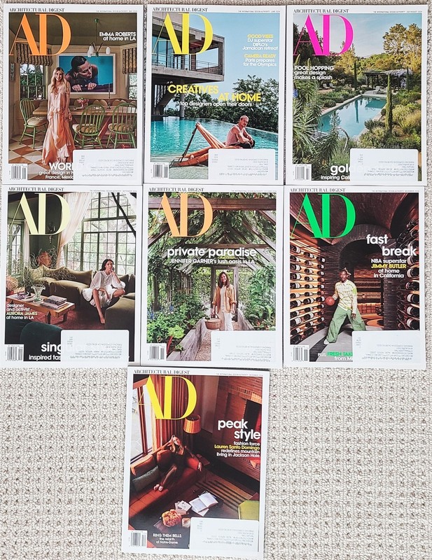 🔥7 Issues AD Architectural Digest Magazines Lot MAY-DEC 2024 | NEW