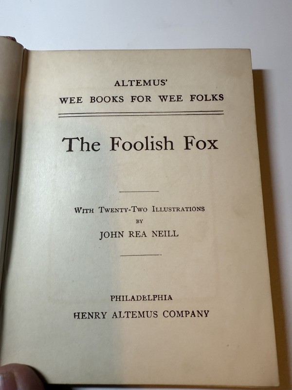 1904 The Foolish Fox John Rea Neill Henry Artemus gallery