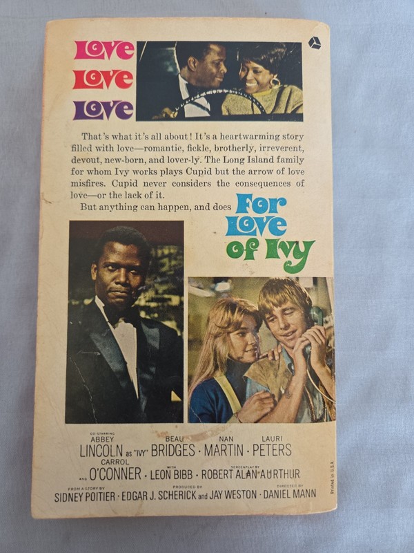 For Love of Ivy by Carol Sturm Smith & Sidney Poitier-Vintage (1968) Paperback gallery