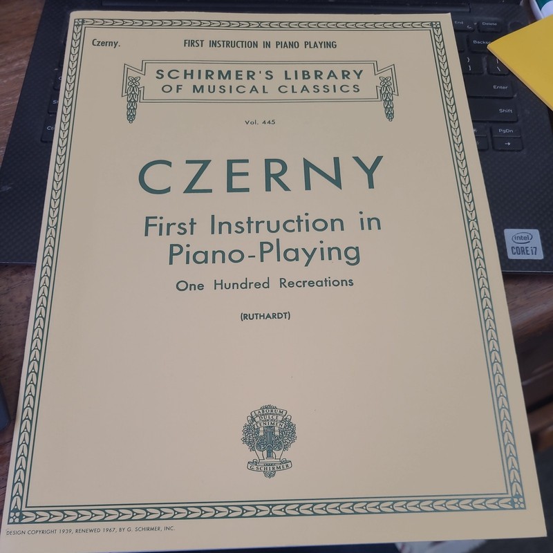 CZERNY First Instruction In Piano Playing Schirmer’s Library vol 445