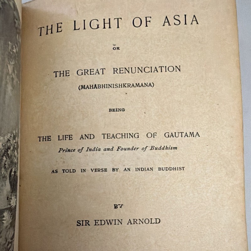 SALE ENDS 6/13 – The Light of Asia, 1879, Sir Edwin Arnold/ by Thom. Y. Crowell