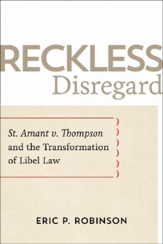 Eric P. Robinson Reckless Disregard (Hardback) (UK IMPORT)