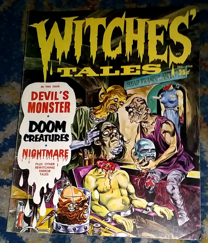 WITCHES TALES Dec., 1969 / Decapitated Heads Swapping Cover