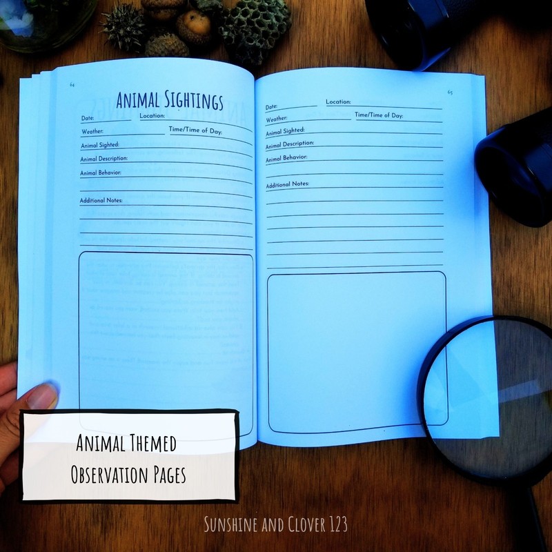 Nature Journal Exploring the Wild Kids Prompted Outdoor Observation Notebook B&W gallery