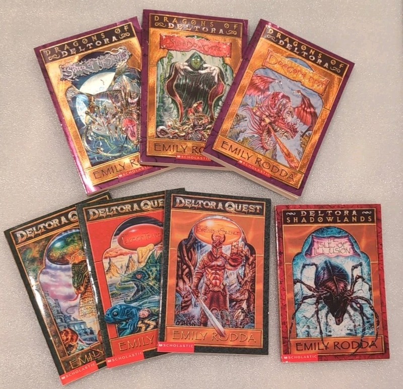 7 Emily Rodda books! Deltora Quest 1-3, Dragons Of Deltora (3), Shadowlands