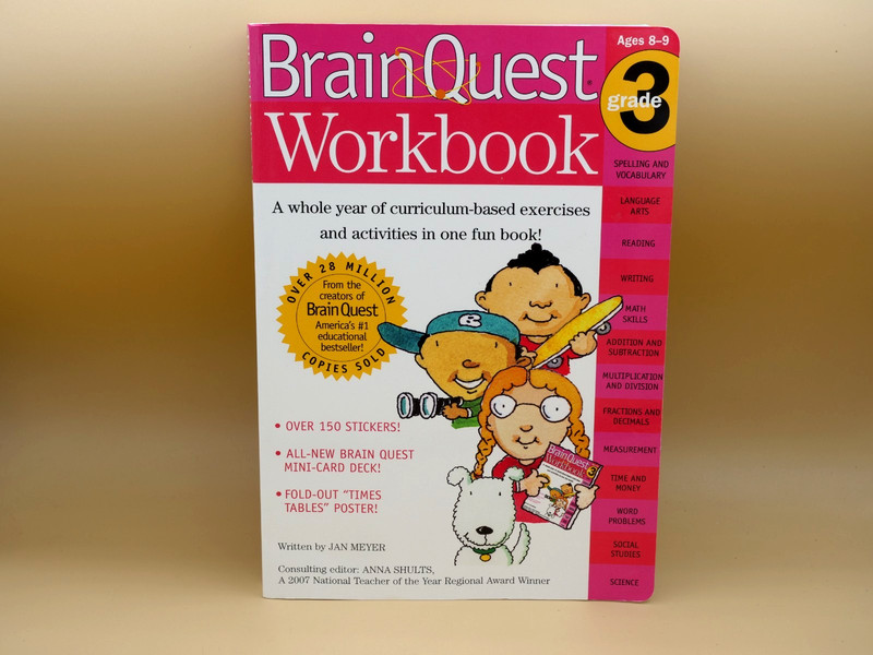 Brain Quest Workbook: 3rd Grade by Janet A. Meyer 2008 paperback great shape